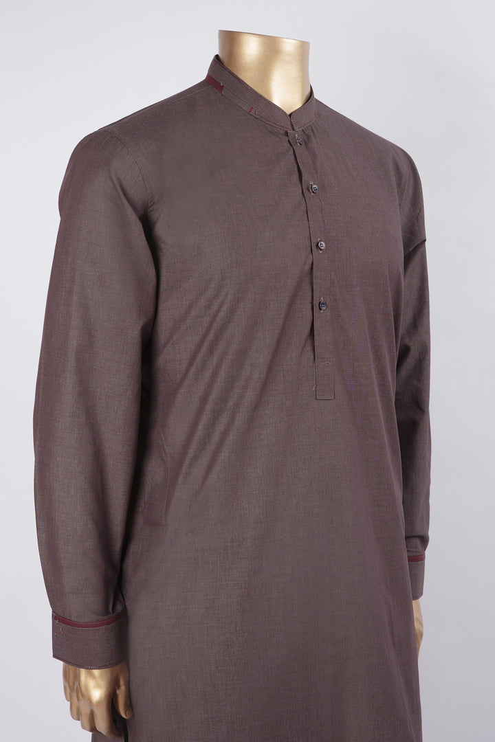 Plain Grey Kameez Shalwar - Raf Raf