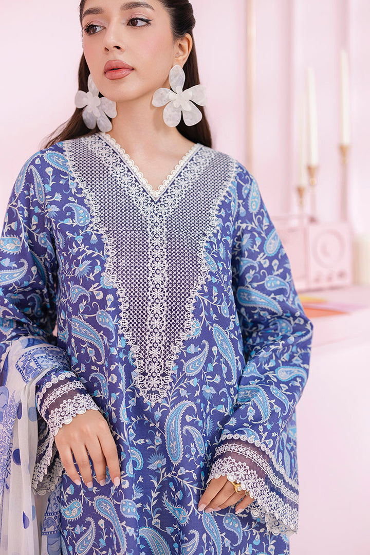 Riley - Qalamkar Q-Print Embroidered Stitched