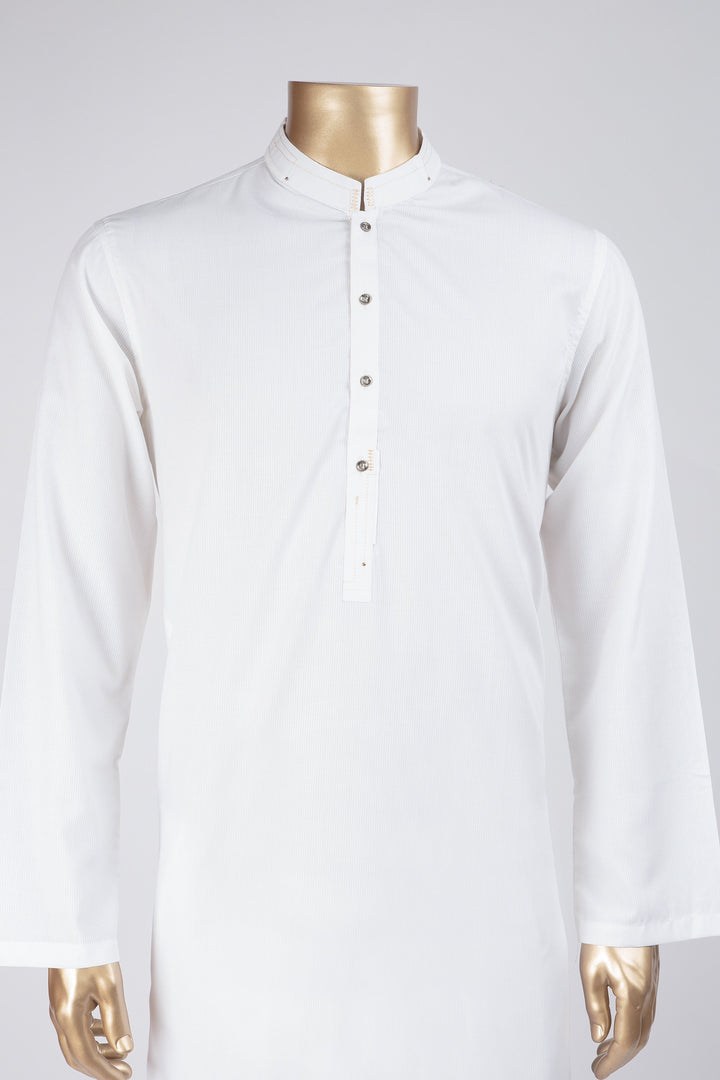 Plain Cream Shalwar Kameez - Raf Raf