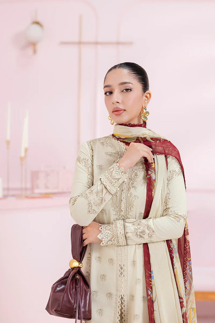 Talia - Qalamkar Q-Print Embroidered Stitched