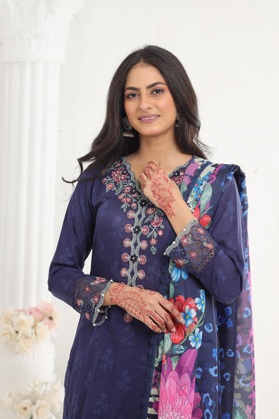 Indigo - Farasha Seraya Stitched Lawn SS'24