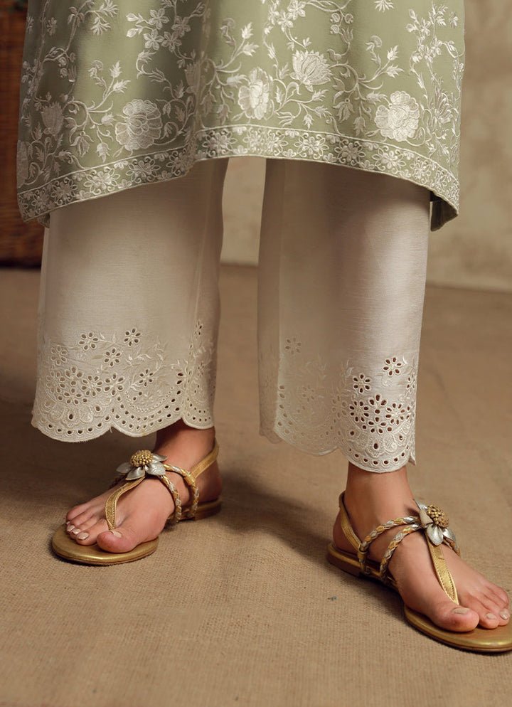 Chinese Chiffon Green Kurti - Image