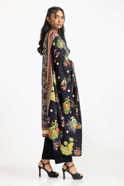 Linen Black Stitched Suit - Gul Ahmed