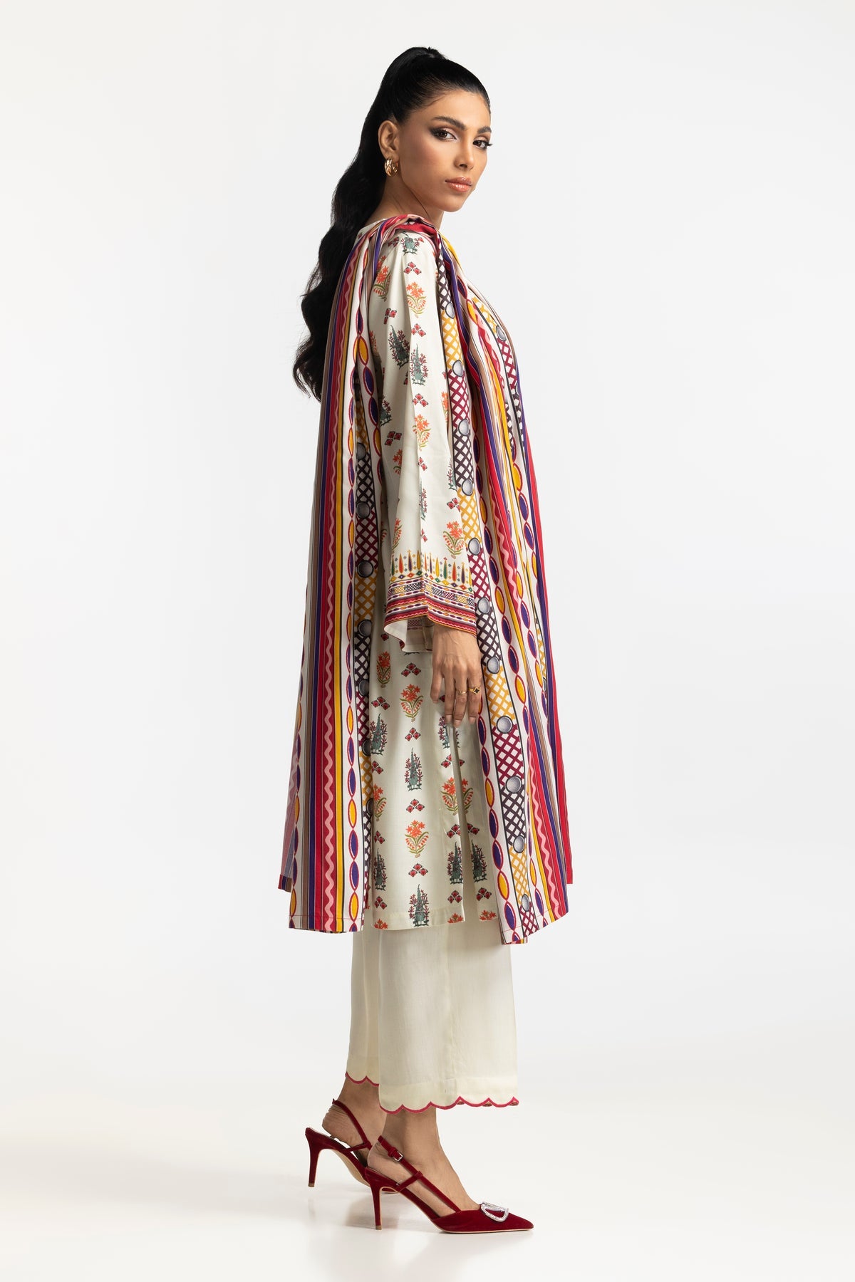 Cotail Off White Stitched Suit - Gul Ahmed