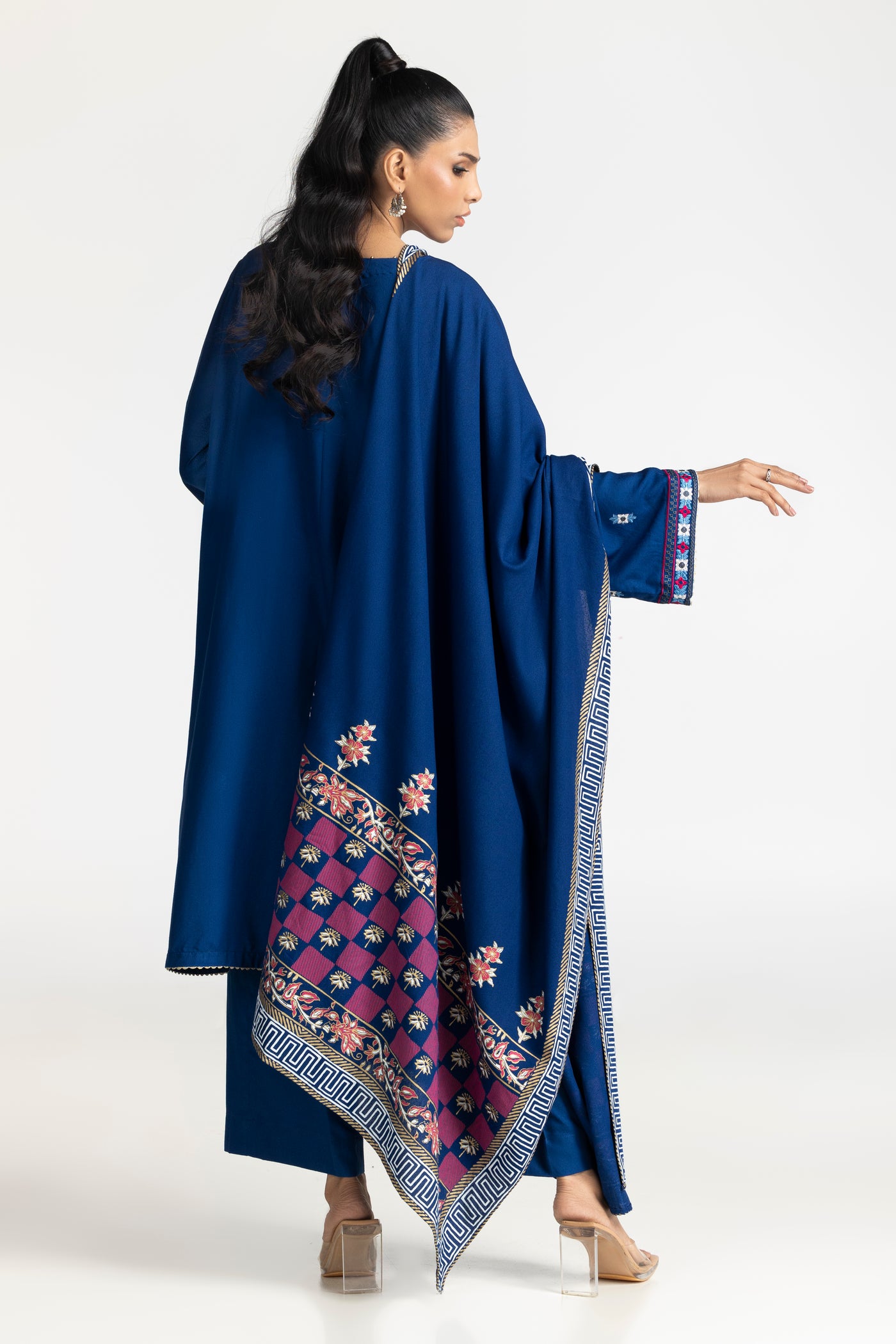 Karandi Blue Stitched Suit - Gul Ahmed