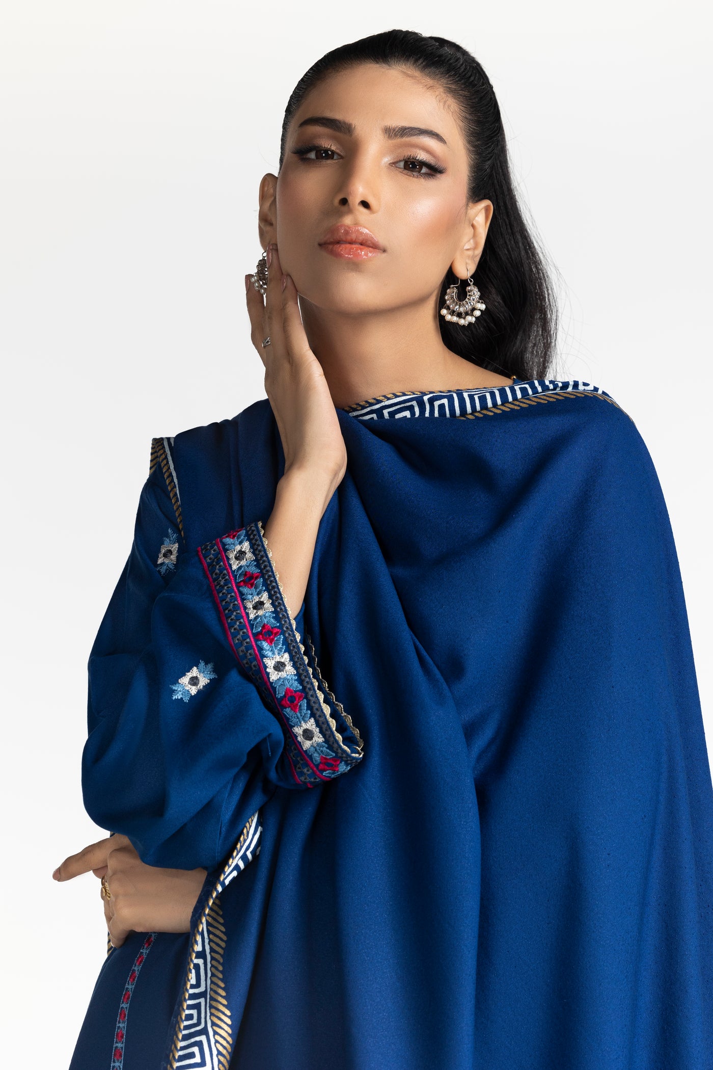 Karandi Blue Stitched Suit - Gul Ahmed