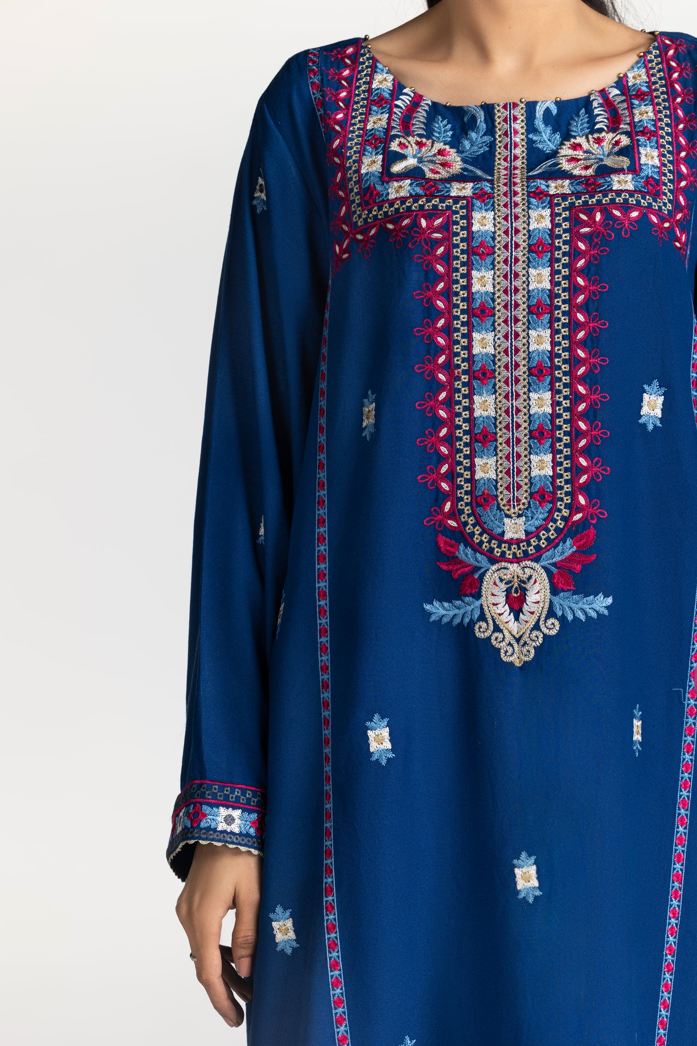 Karandi Blue Stitched Suit - Gul Ahmed