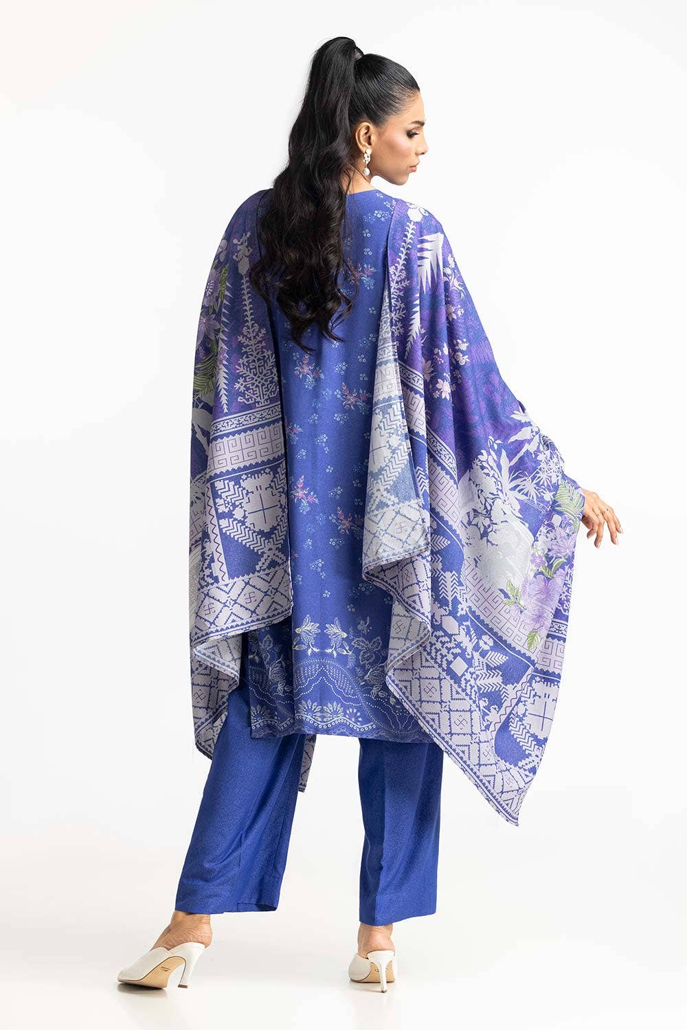 Karandi Purple Stitched Suit - Gul Ahmed