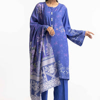 Karandi Purple Stitched Suit - Gul Ahmed