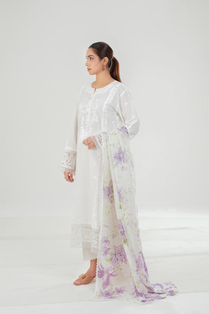 Ivory Atelier - Cross Stitch Embroidered Lawn Stitched