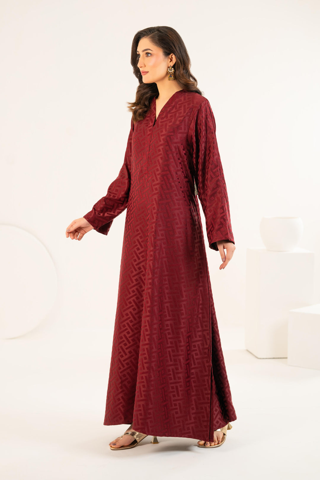 Luxe Maroon Kaftan