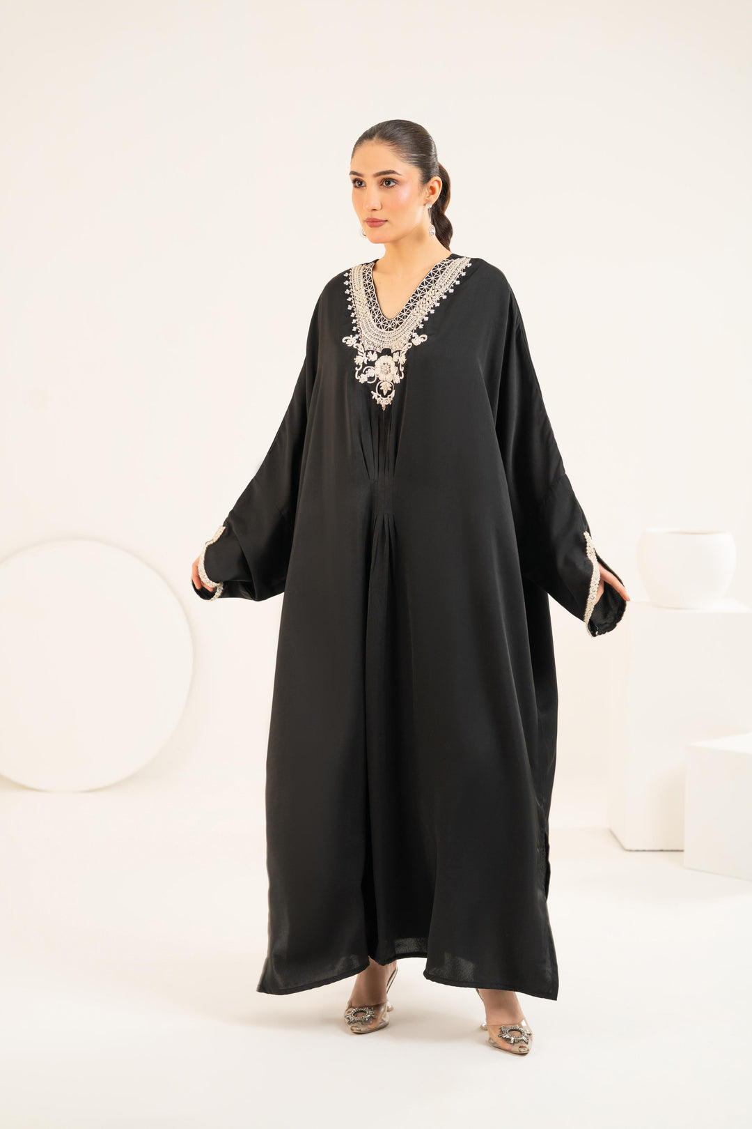 Satin Embellished Kaftan