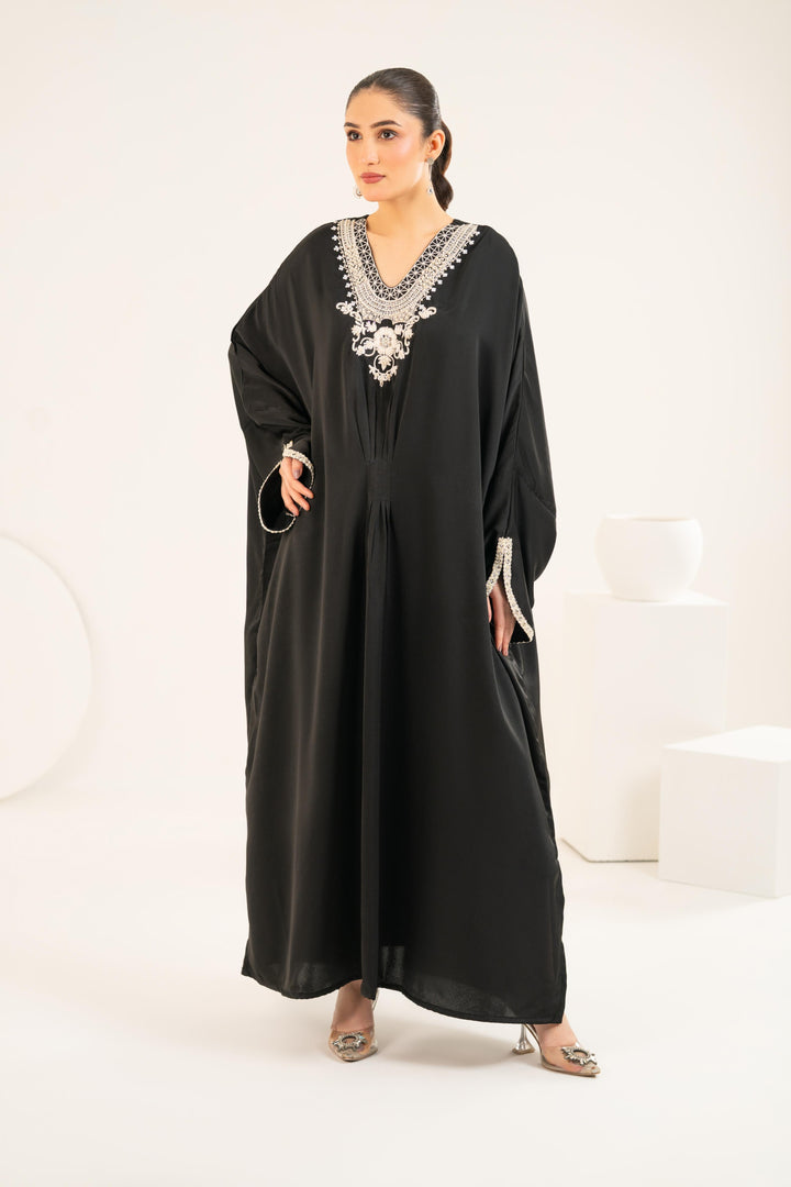 Satin Embellished Kaftan