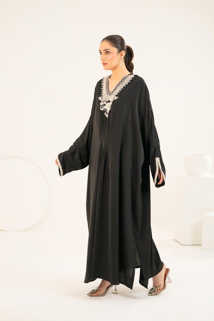 Satin Embellished Kaftan