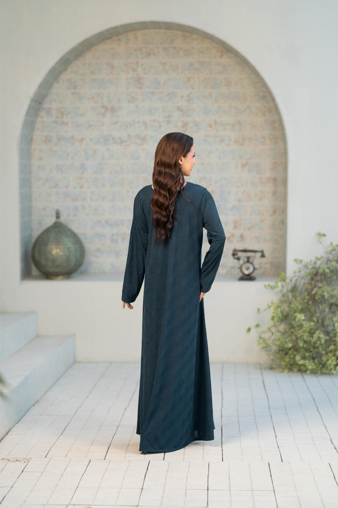 Flowy Textured Jersey Dress