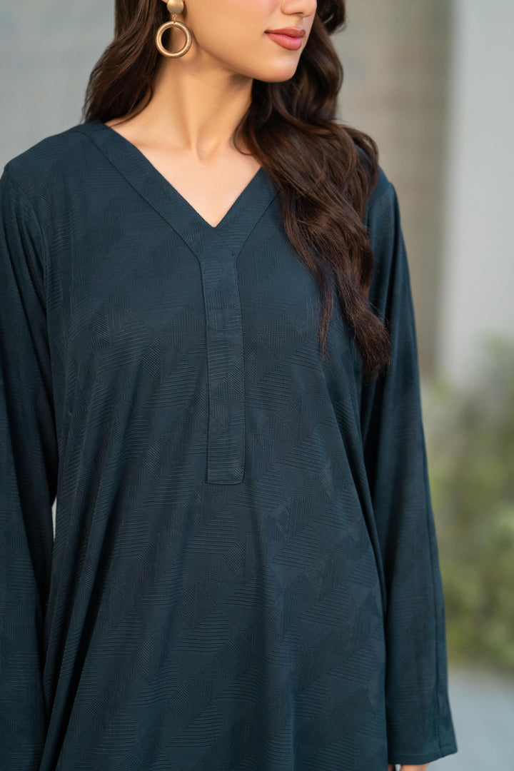 Flowy Textured Jersey Dress