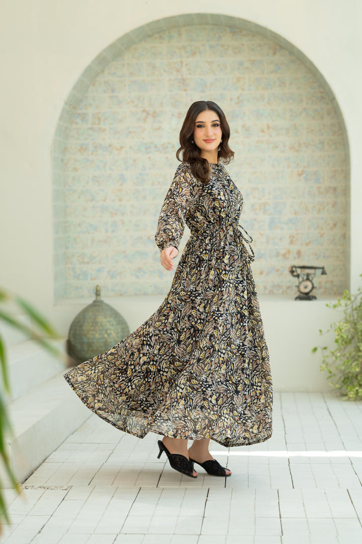 Amber Dusk Flow Dress