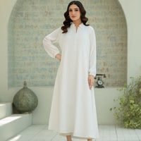 Textured White Flow Dress