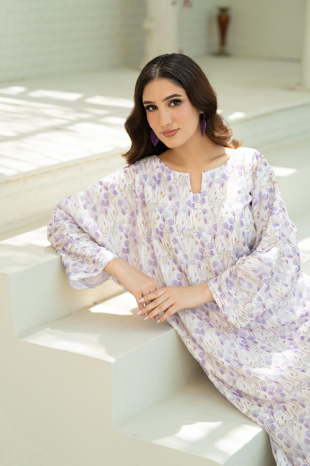 Lilac Bloom Kaftan