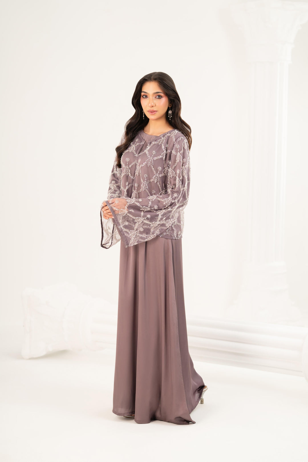 Lyra Mauve Maxi Dress