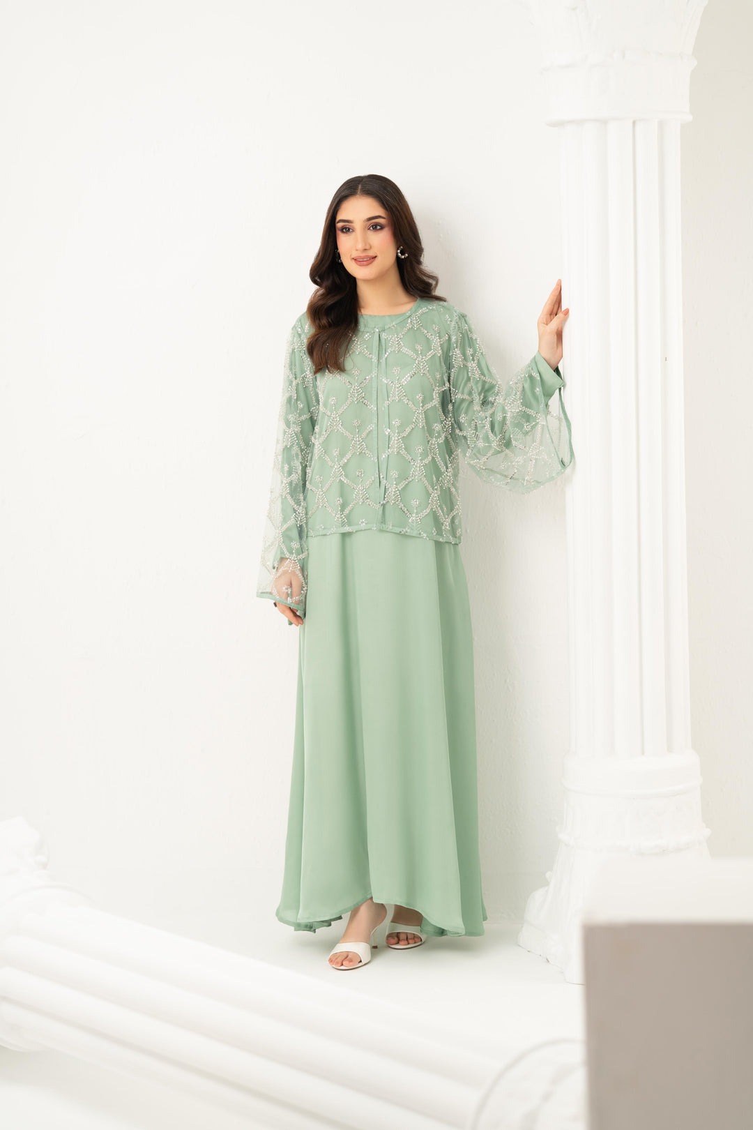 Lyra Sage Maxi Dress