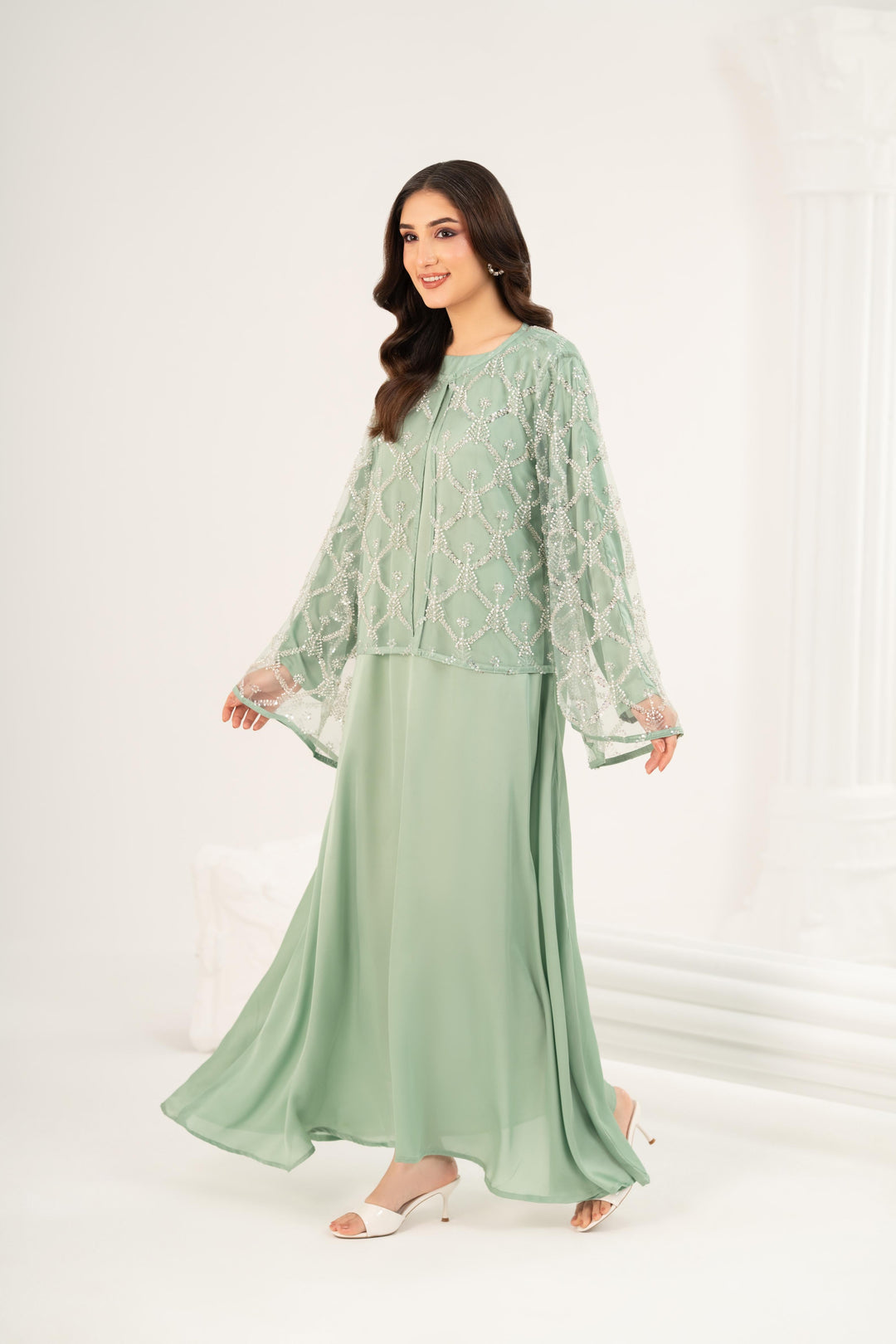 Lyra Sage Maxi Dress