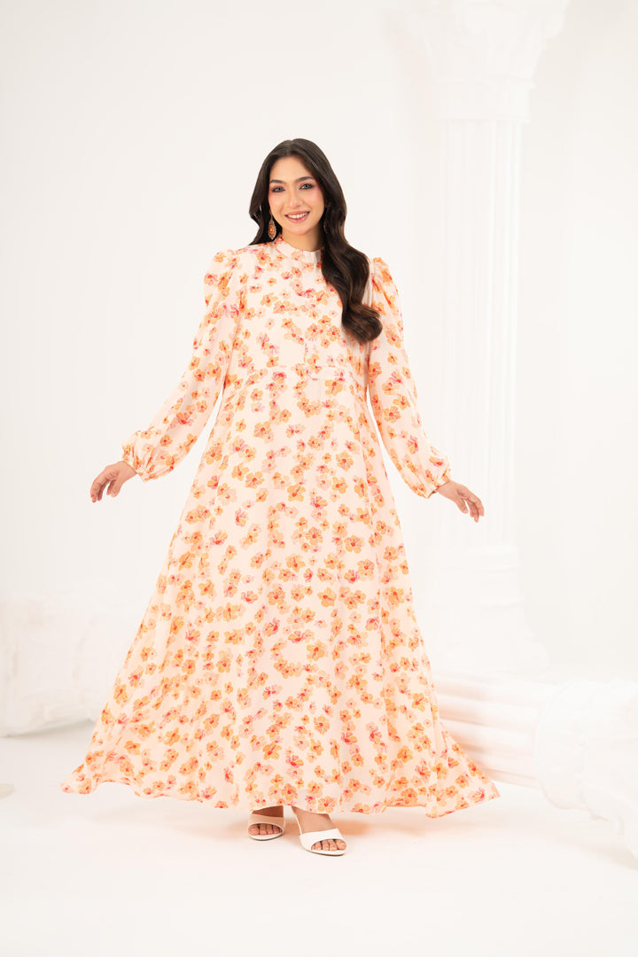Sunset Floral Maxi Dress