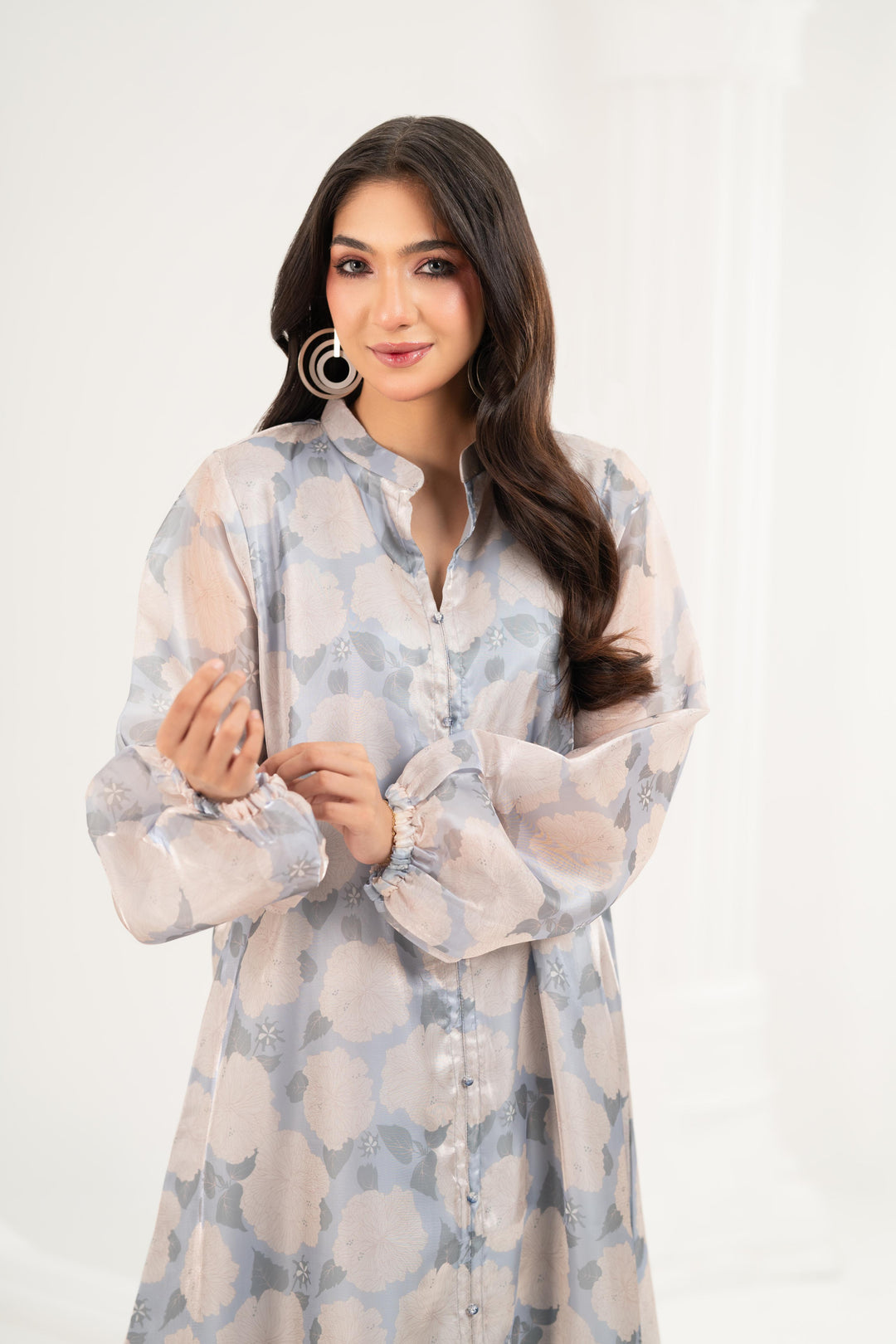 Painterly Floral Midi Dress