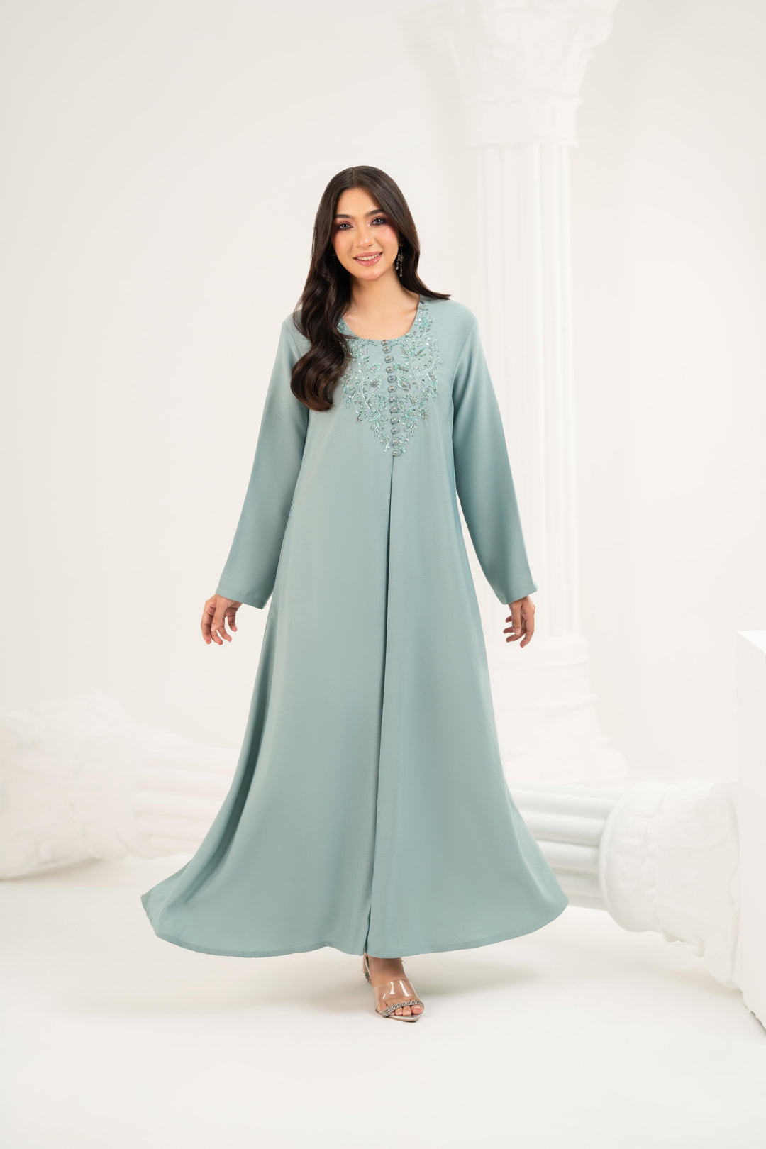 Sage Aura Midi Dress