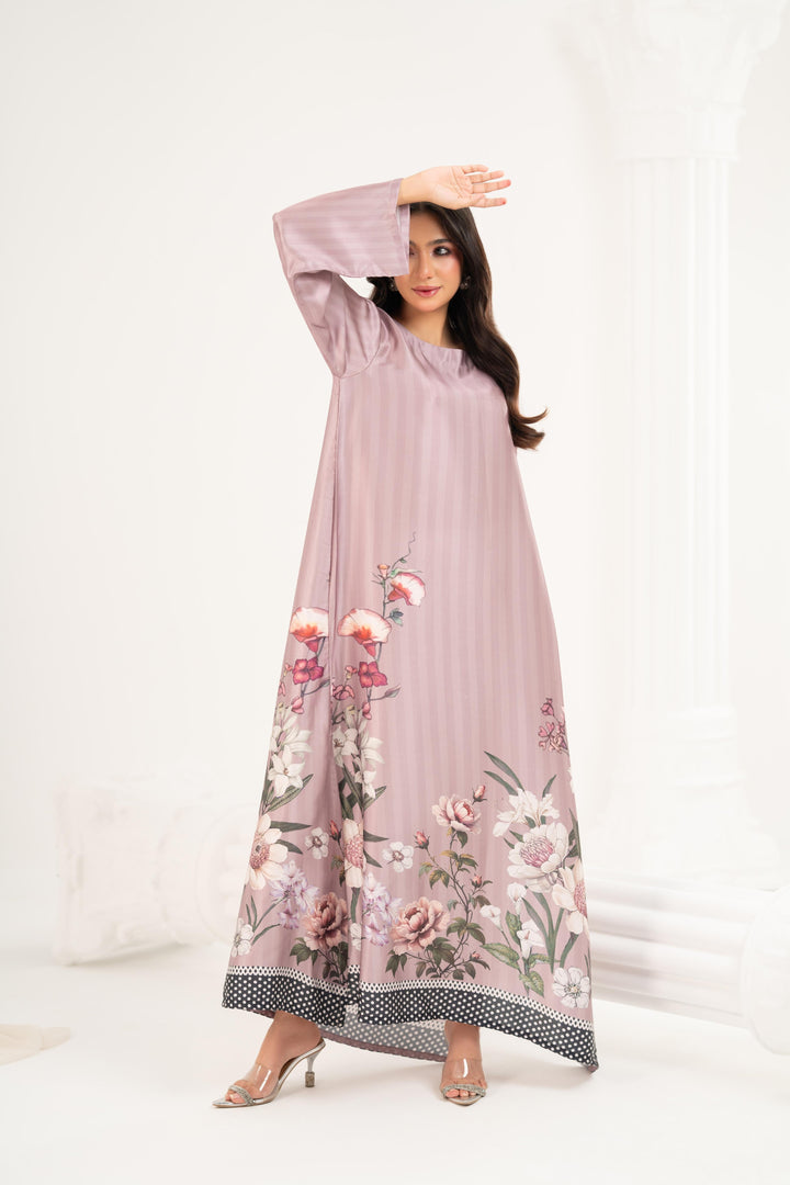 Rose Jardin Satin Kaftan
