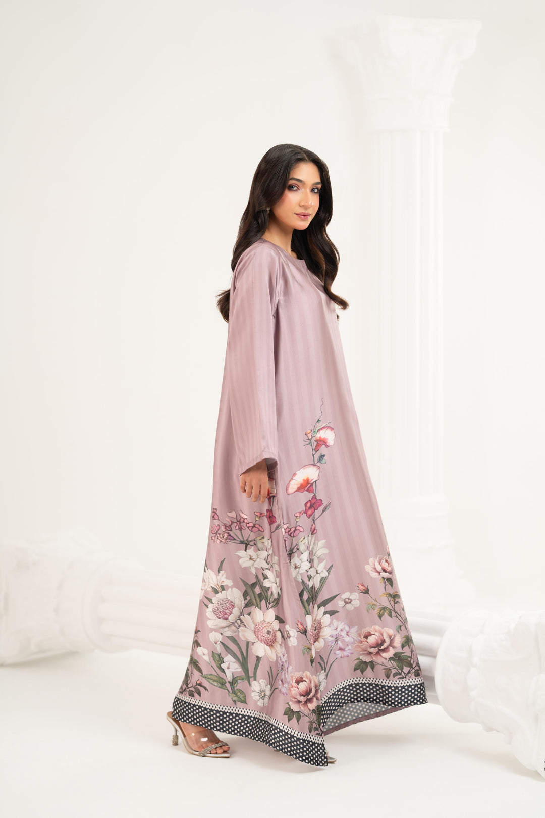 Rose Jardin Satin Kaftan