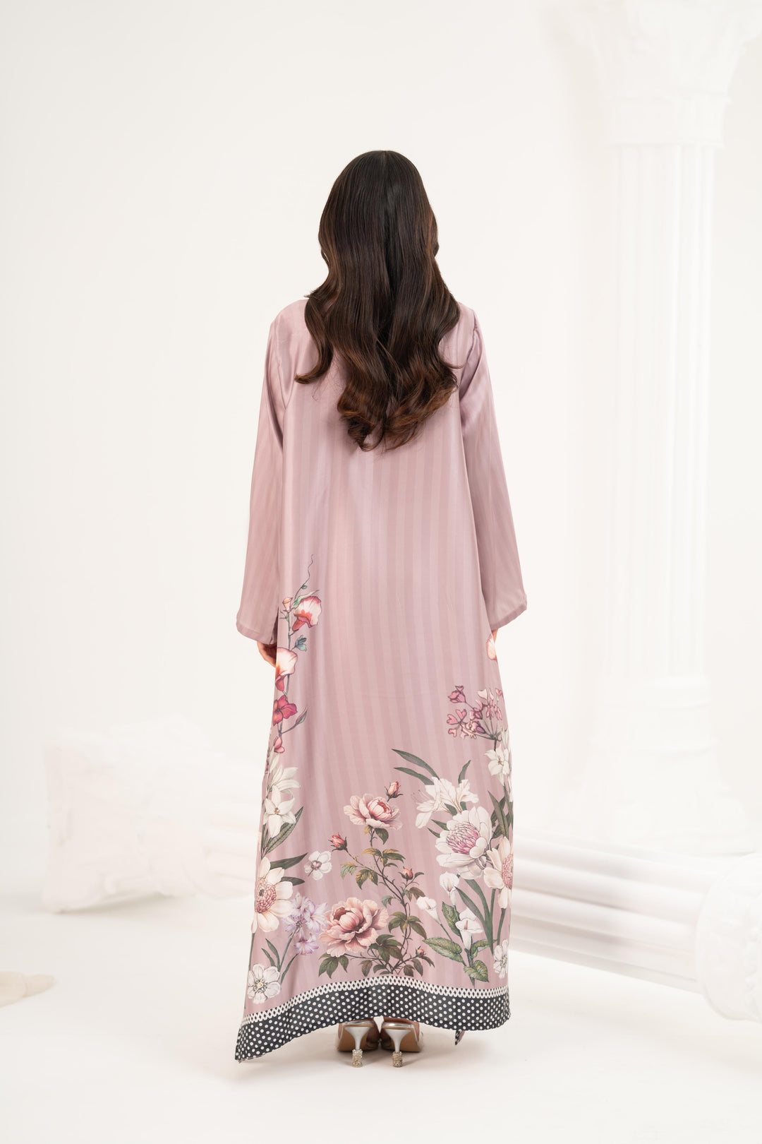 Rose Jardin Satin Kaftan