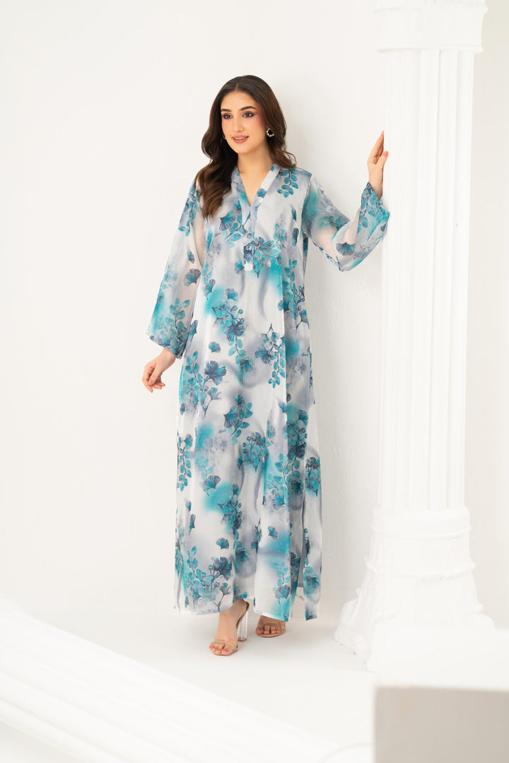 Aquarelle Satin Kaftan