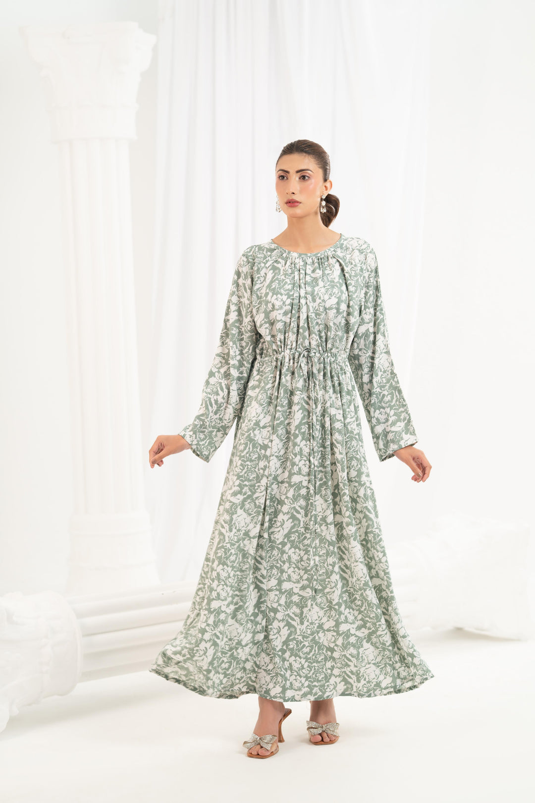Sage Willow Printed Dress