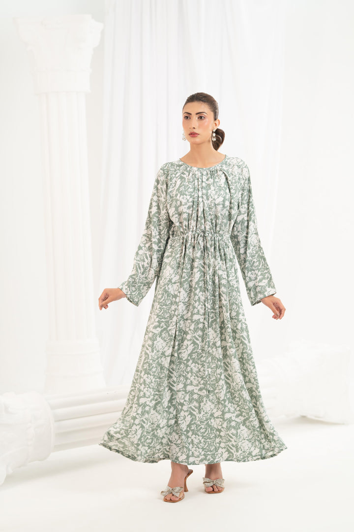 Sage Willow Printed Dress