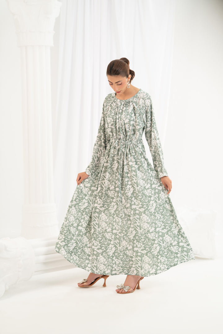 Sage Willow Printed Dress