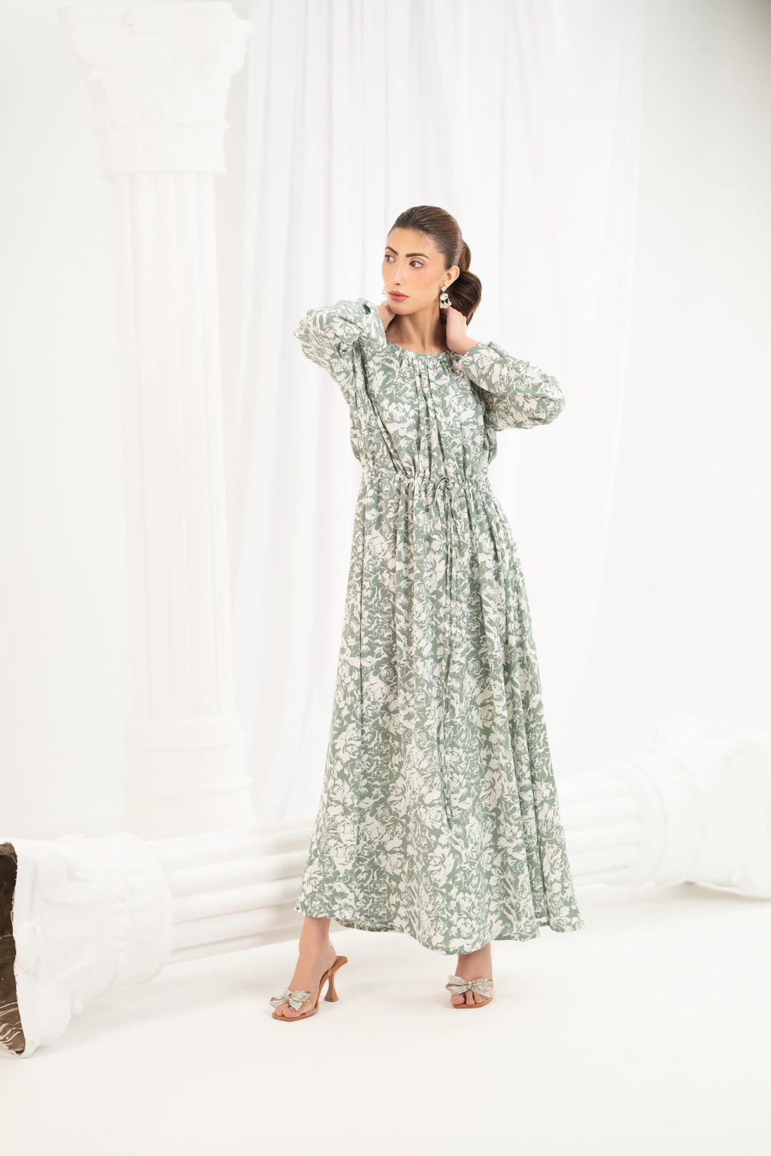Sage Willow Printed Dress