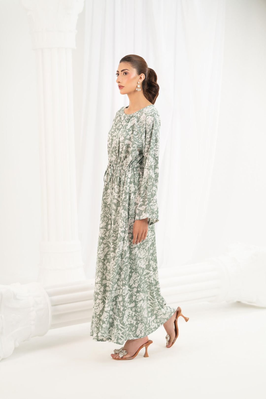 Sage Willow Printed Dress