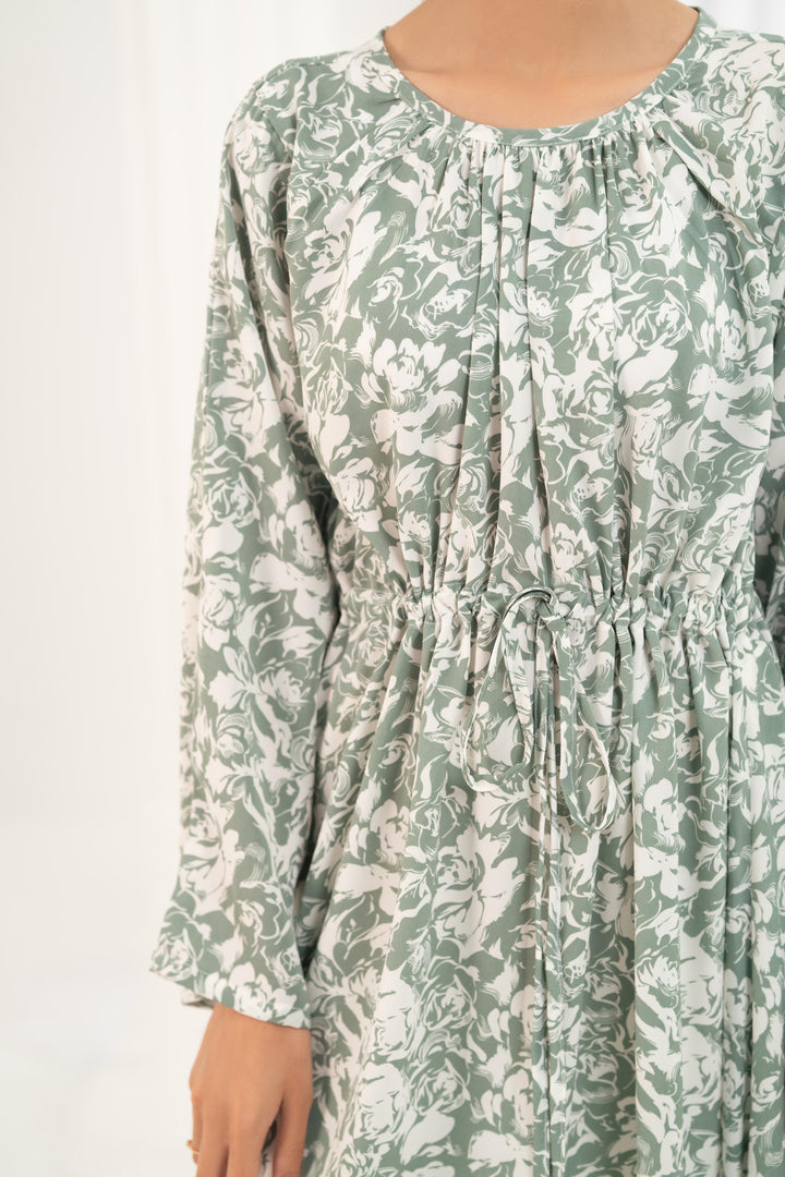 Sage Willow Printed Dress