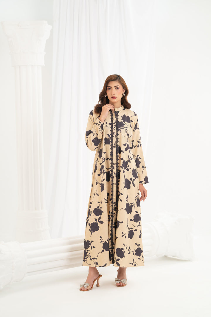 Classic Floral Button Dress