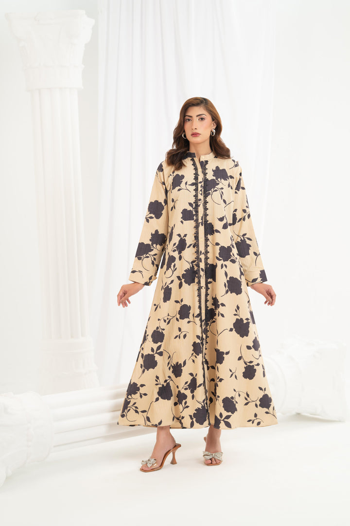 Classic Floral Button Dress