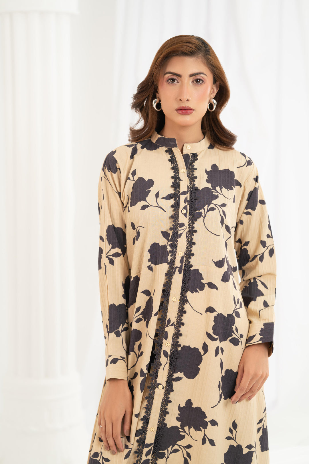 Classic Floral Button Dress