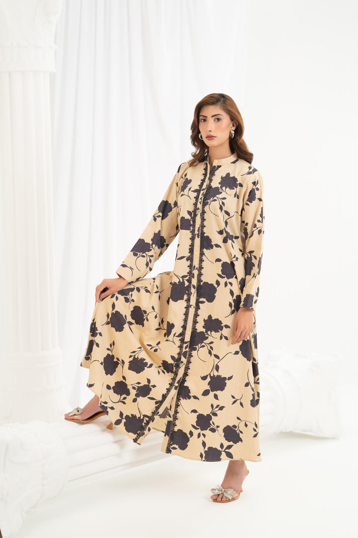 Classic Floral Button Dress