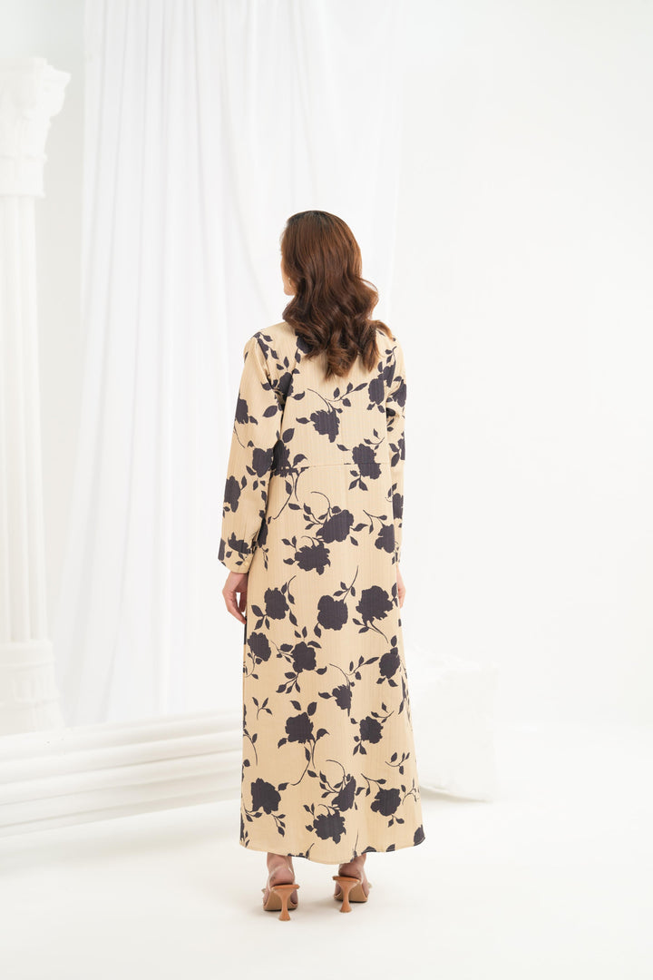 Classic Floral Button Dress