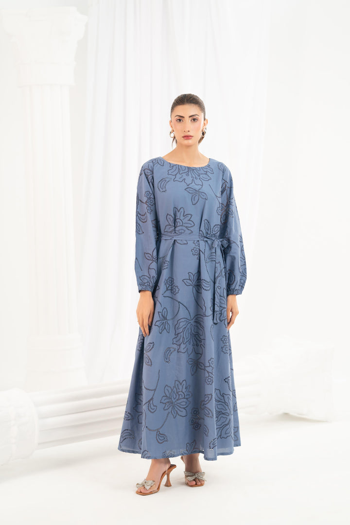 Serenity Blue Midi Dress
