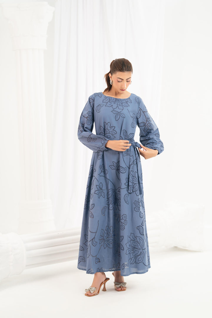 Serenity Blue Midi Dress