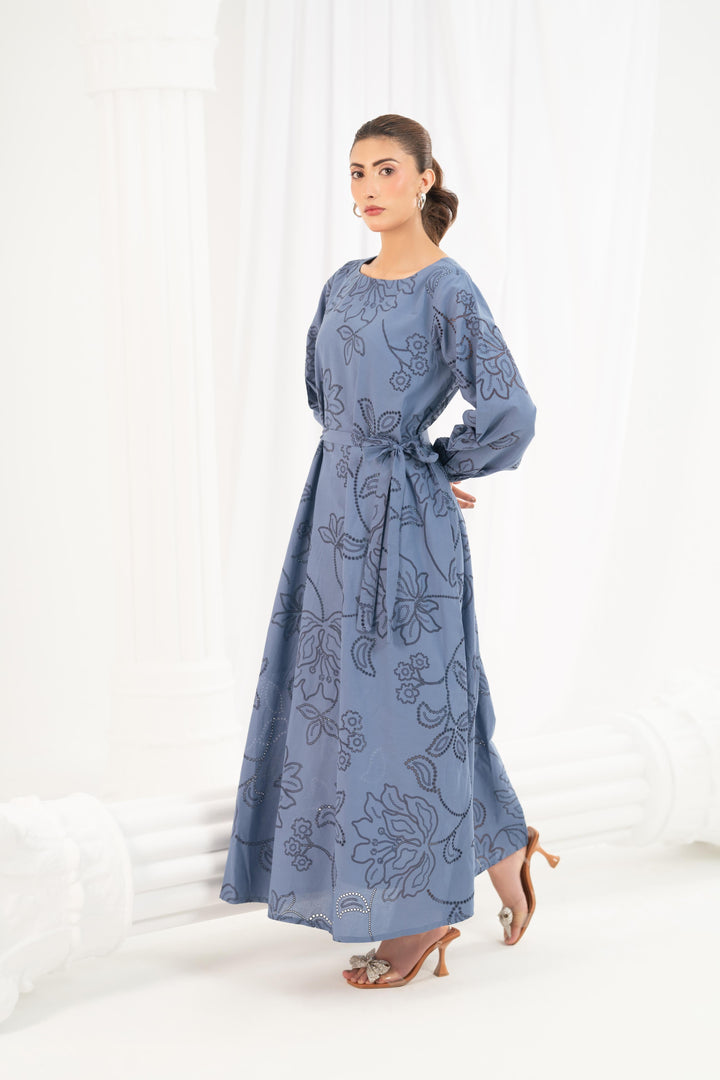 Serenity Blue Midi Dress