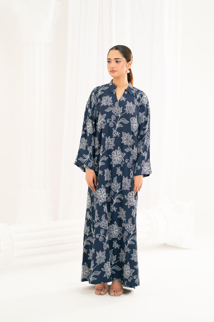 Navy Floral Kaftan