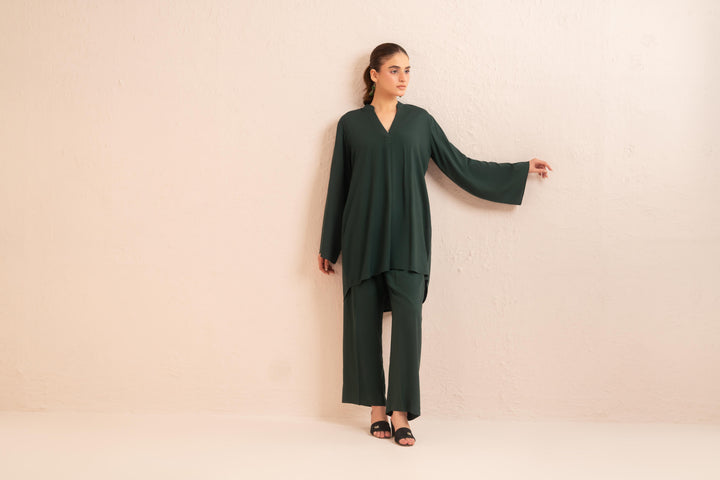Essential Dark Green Viscose Co-Ord