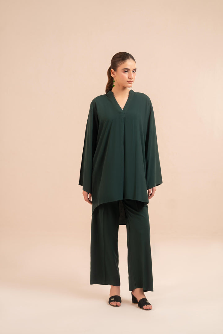 Essential Dark Green Viscose Co-Ord